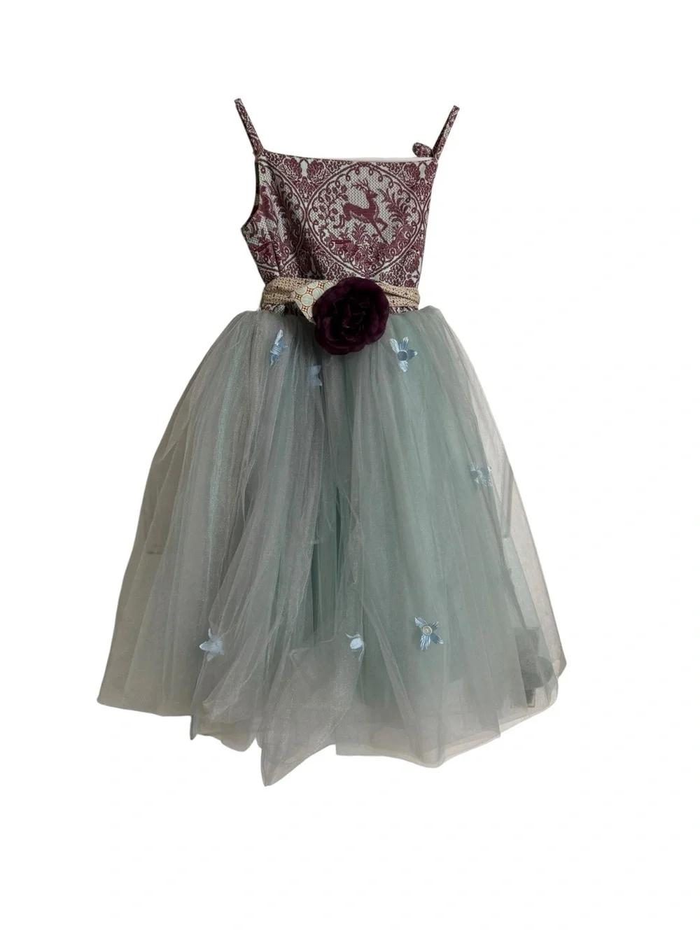 Plum & Sage Tulle Flower Theater Dress for Kids